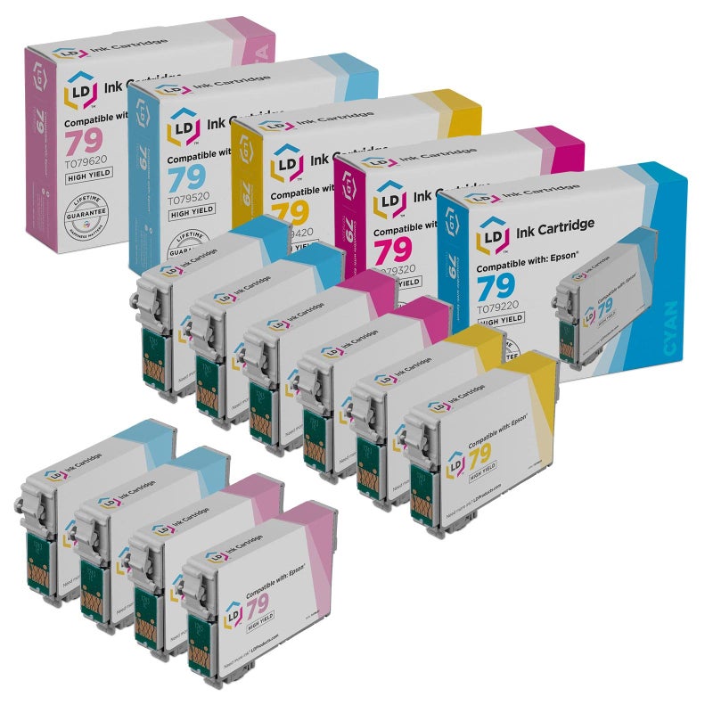LD Products T079 Remanufactured Replacements for Epson 79 Ink Cartridges to use with Artisan 1430 and Stylus Photo 1400 (2 Cyan, 2 Magenta, 2 Yellow, 2 Light Cyan, 2 Light Magenta, 10-Set) - Image 1